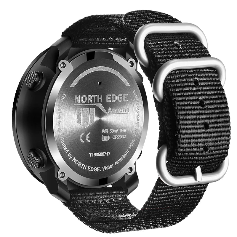 Montre Sport Digitale Homme – Altimètre, Baromètre, Boussole, Étanche 50m