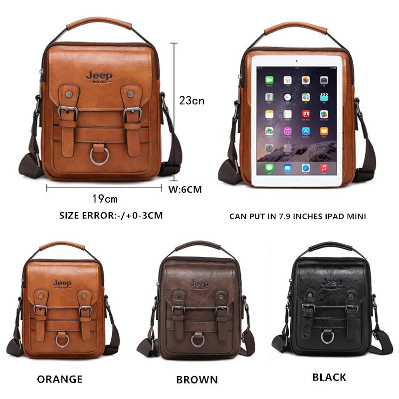 Sac Bandoulière Business Homme en Cuir – Grande Capacité, Multi-Compartiments