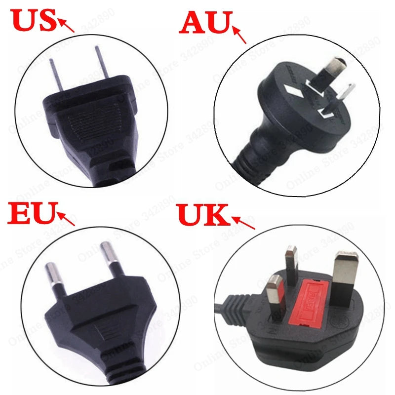 Chargeur Batterie Lithium 36V 2A – Sortie 42V, Entrée 100-240V, Trottinette & Vélo Électrique
