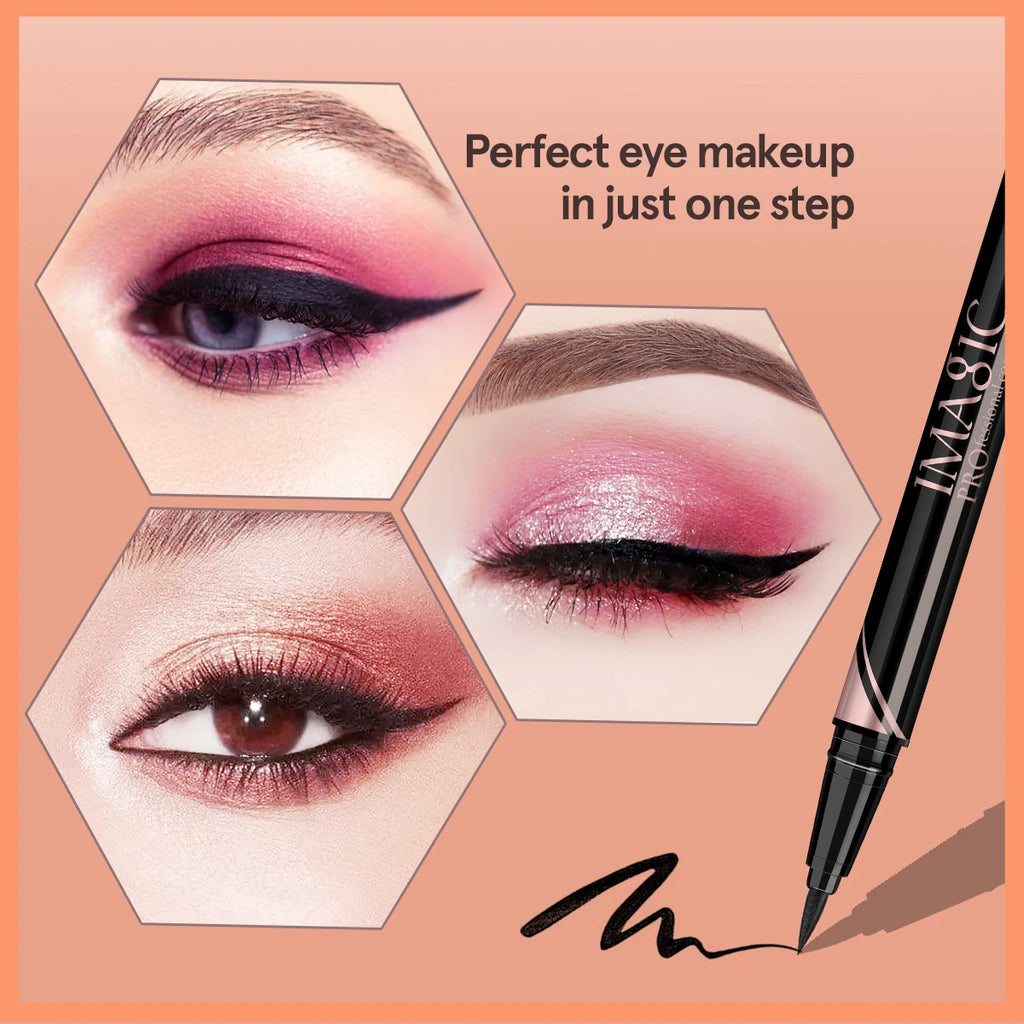 Eyeliner Waterproof Longue Tenue – Crayon Maquillage Noir Mat & Brillant