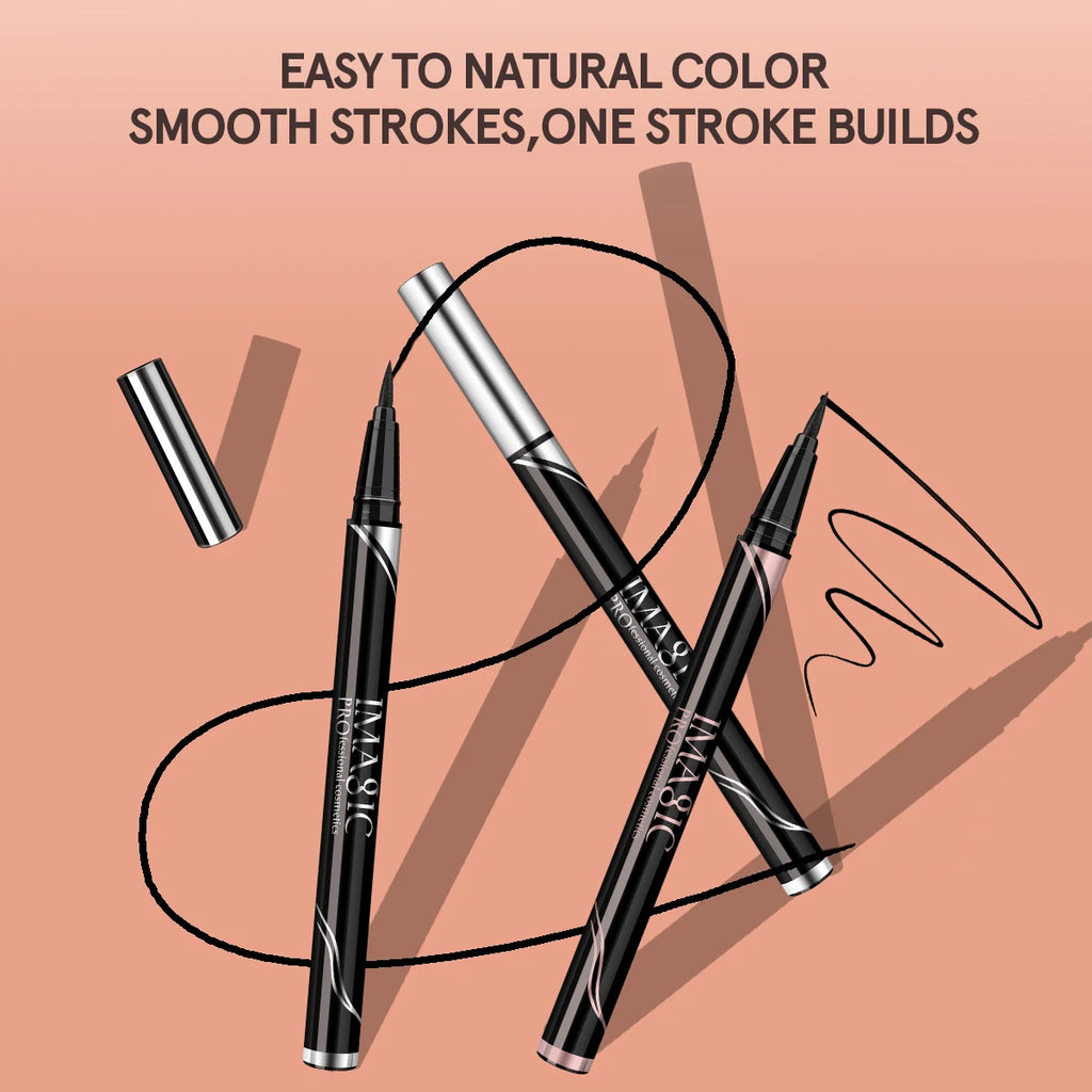 Eyeliner Waterproof Longue Tenue – Crayon Maquillage Noir Mat & Brillant