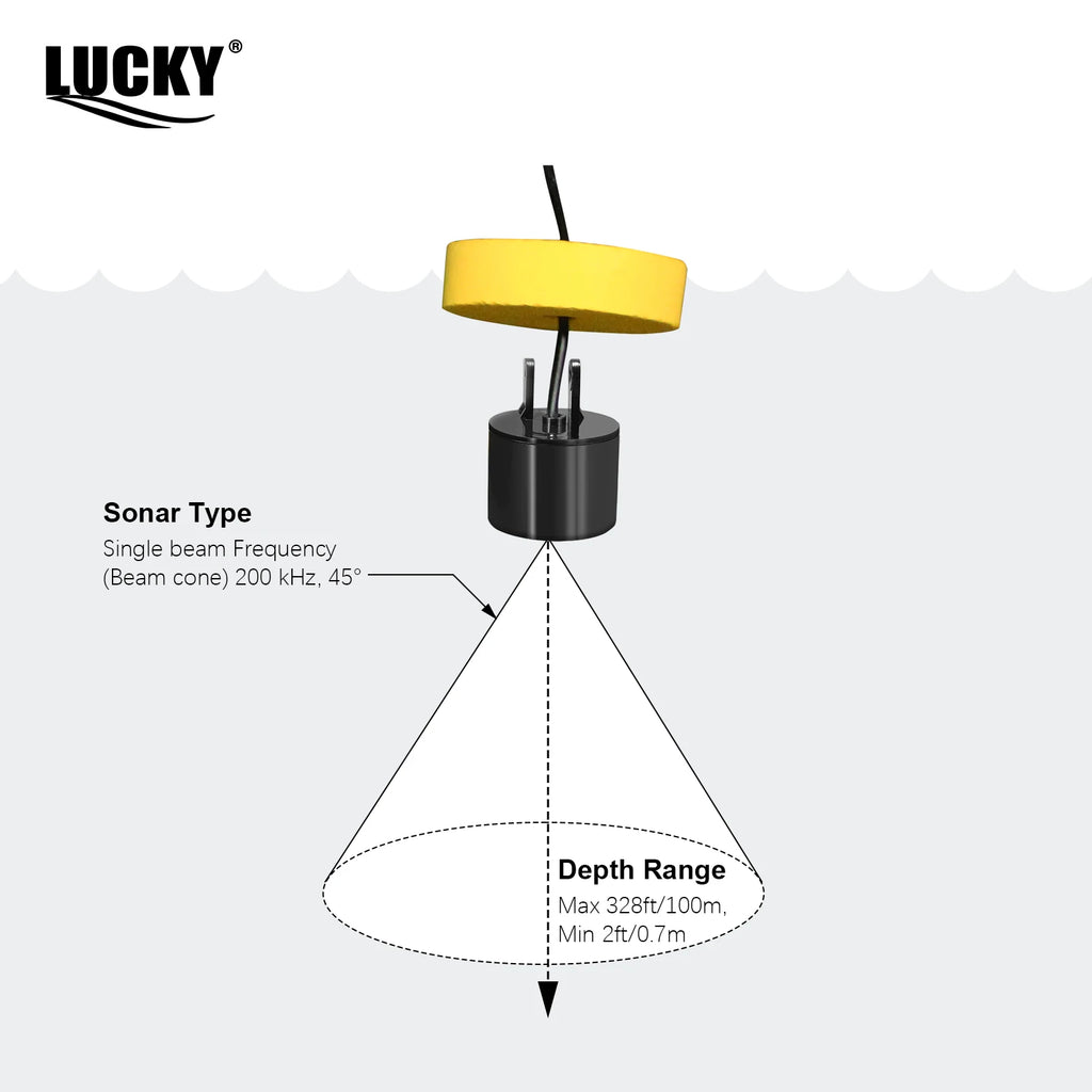 Détecteur de Poissons Sonar Portable 100m – Alarme, Transducteur, Lac & Mer