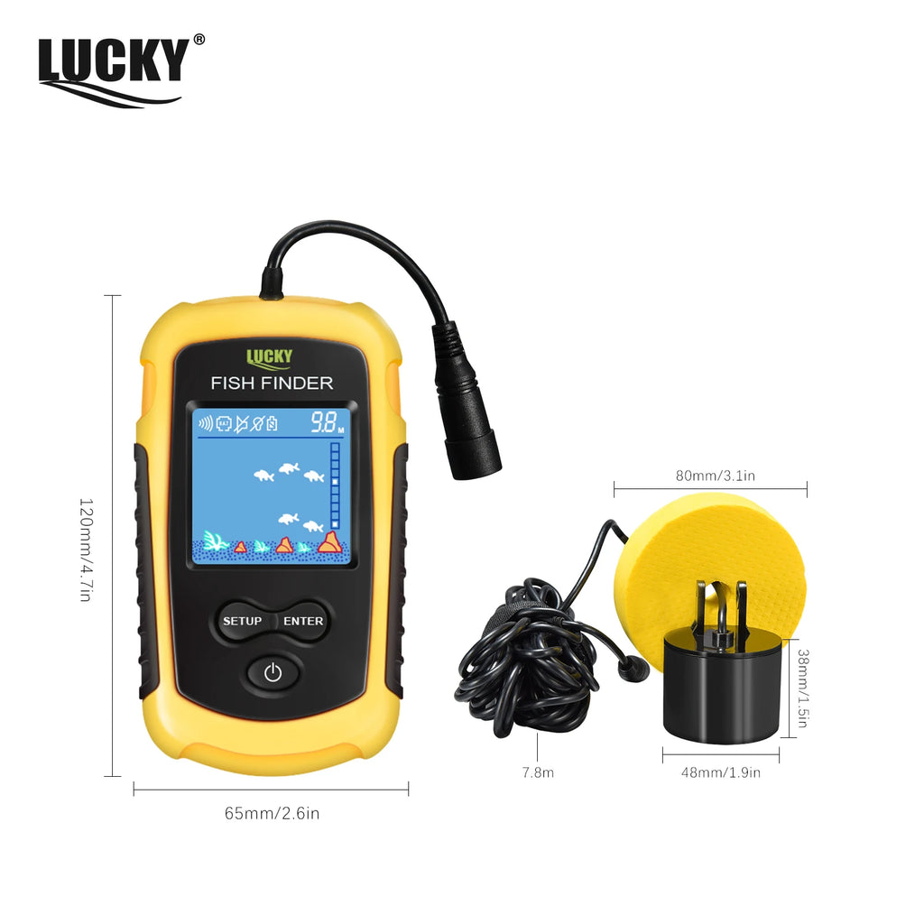 Détecteur de Poissons Sonar Portable 100m – Alarme, Transducteur, Lac & Mer