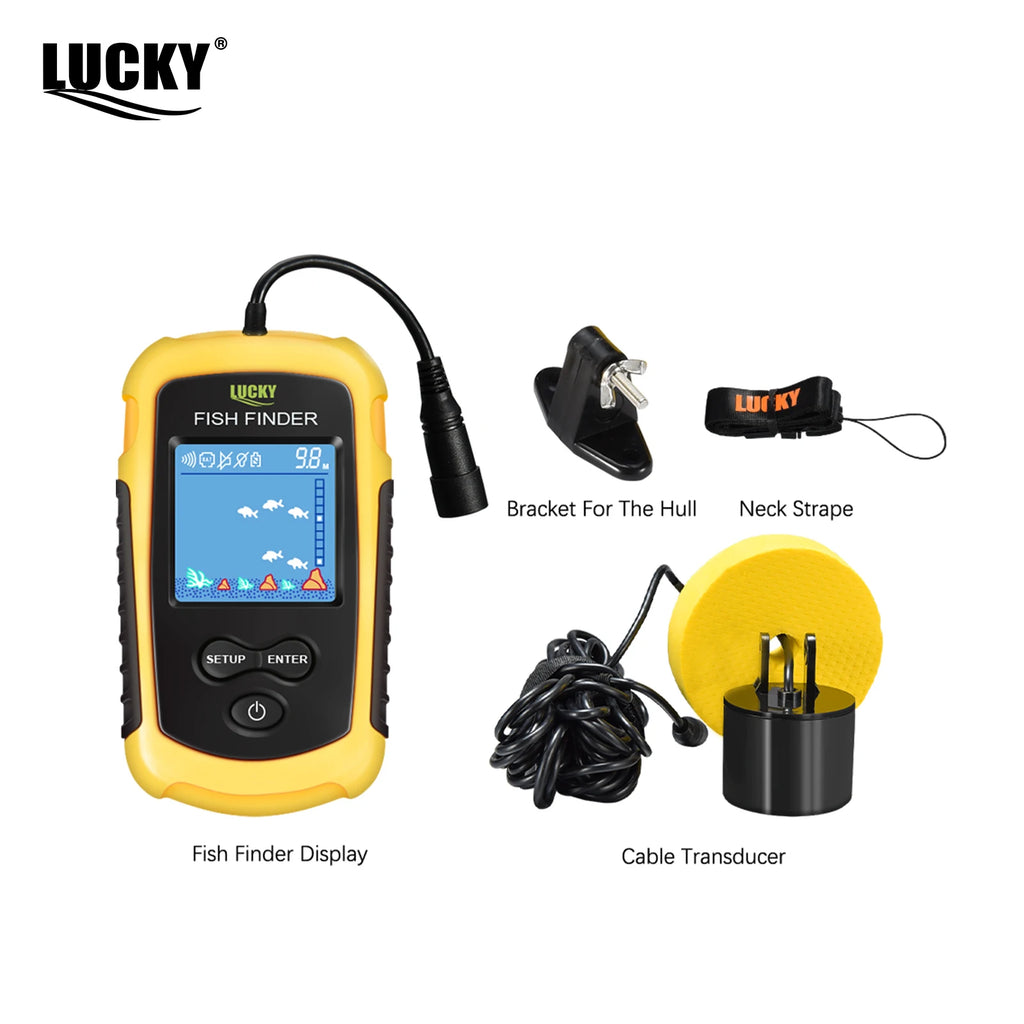 Détecteur de Poissons Sonar Portable 100m – Alarme, Transducteur, Lac & Mer