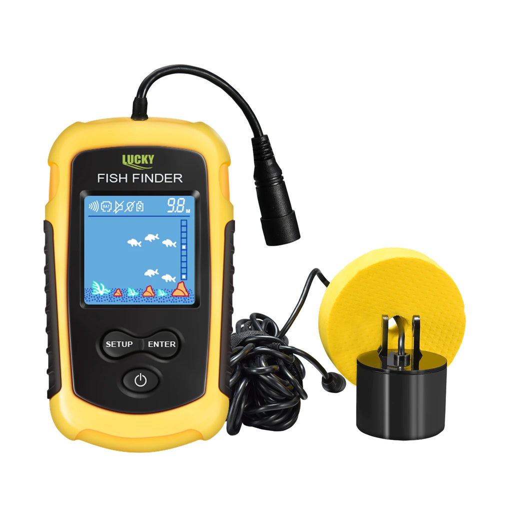 Détecteur de Poissons Sonar Portable 100m – Alarme, Transducteur, Lac & Mer