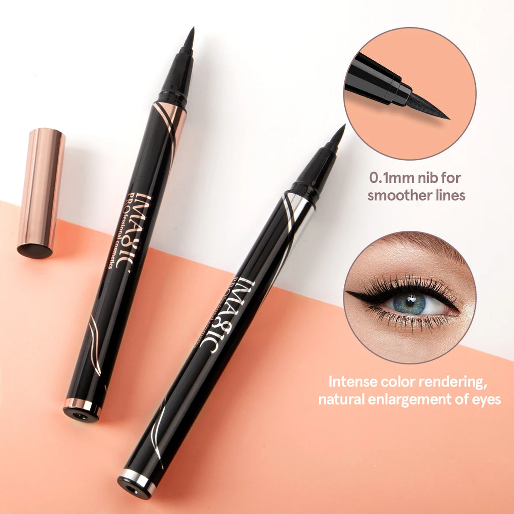 Eyeliner Waterproof Longue Tenue – Crayon Maquillage Noir Mat & Brillant