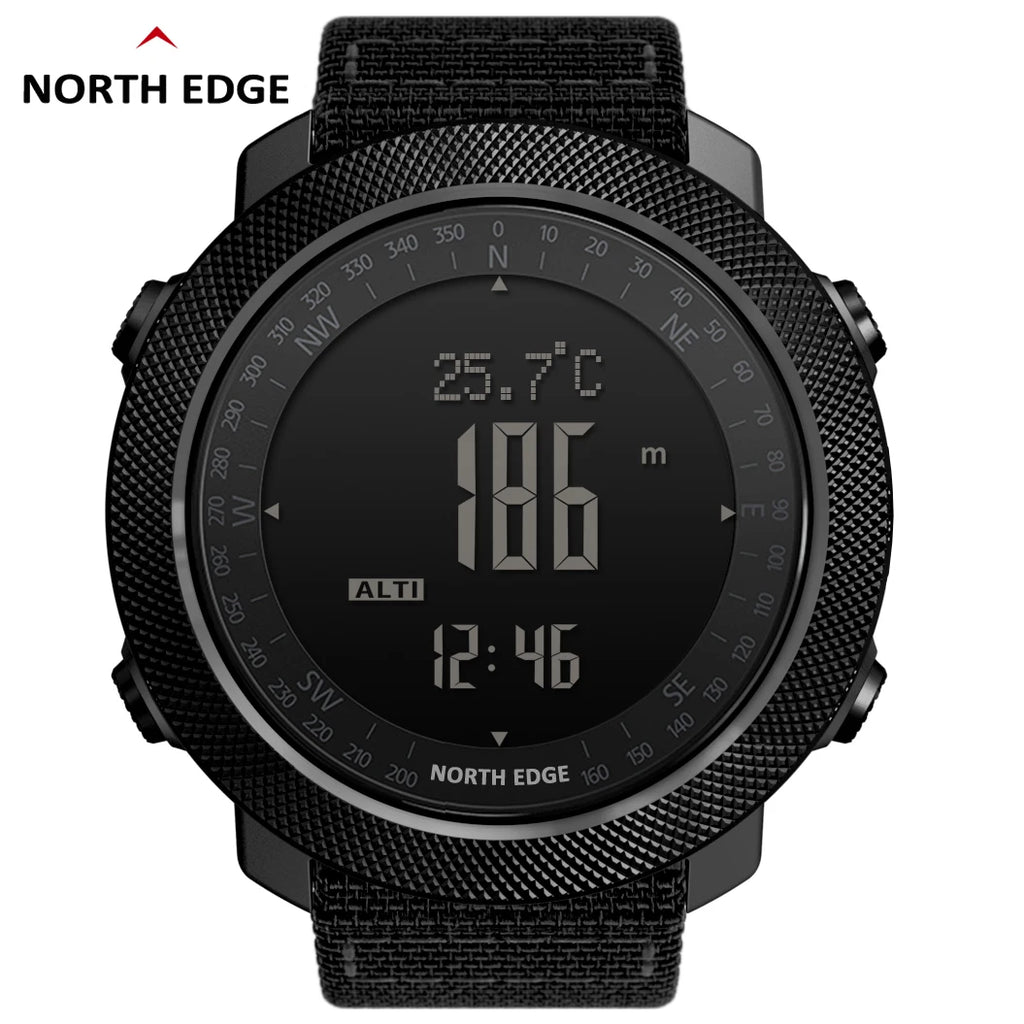 Montre Sport Digitale Homme – Altimètre, Baromètre, Boussole, Étanche 50m