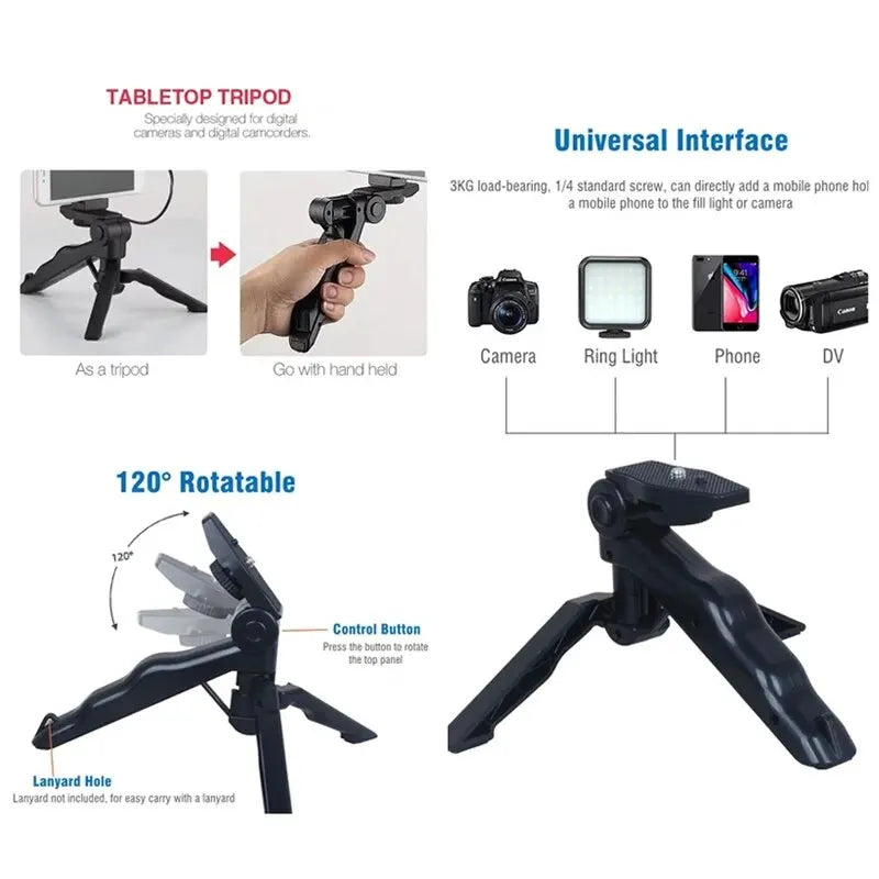 Kit Vlogging Smartphone – Trépied, Micro & Lumière LED | TikTok, YouTube, Live